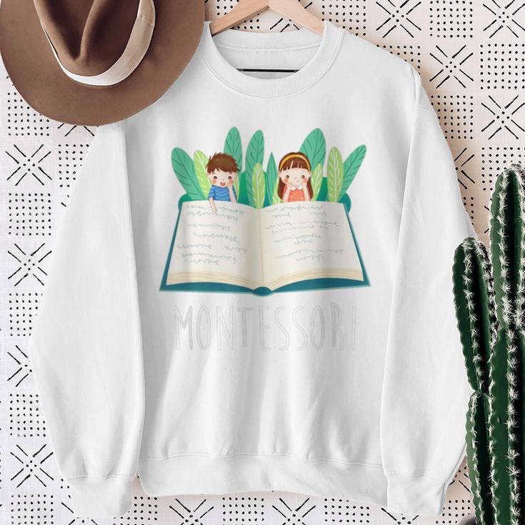 Montessori Learning Teacher Student Reading Books For Men Women Kids Sweatshirt Gifts for Old Women