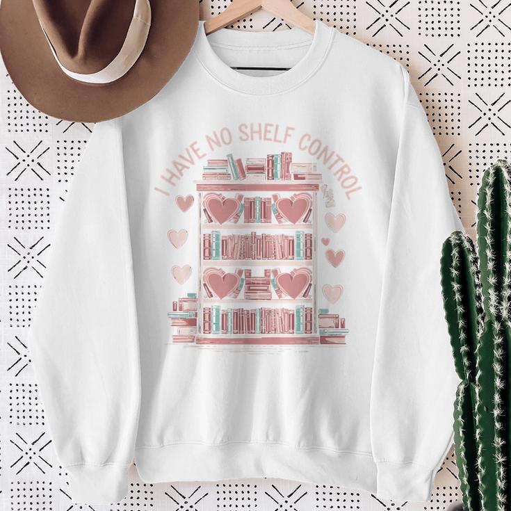 I Have No Shelf Control Book Lover Sweatshirt Gifts for Old Women