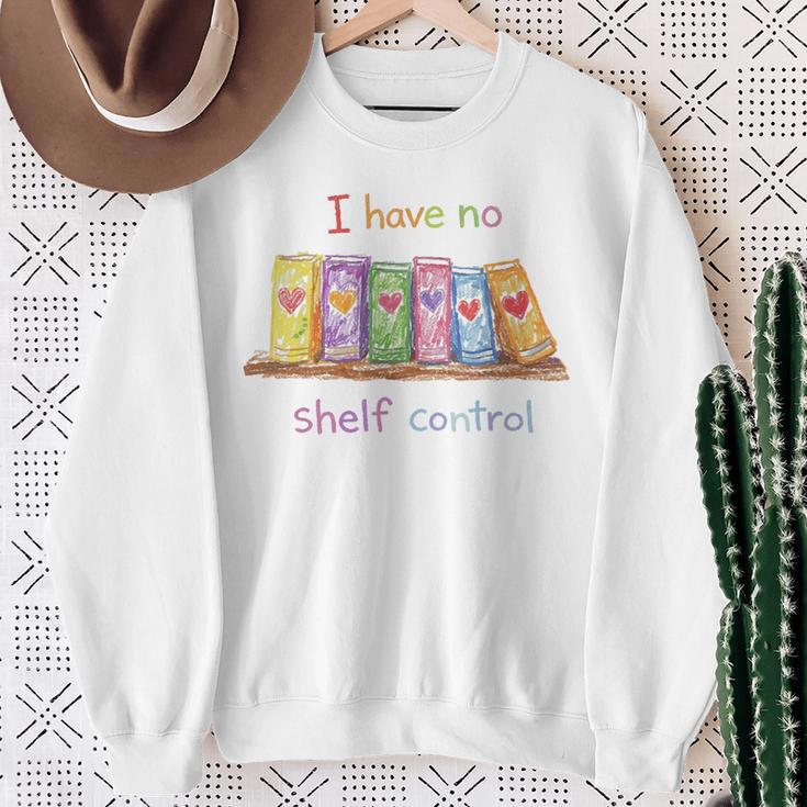 I Have No Shelf Control Shirt Book Lover Librarian Sweatshirt Gifts for Old Women