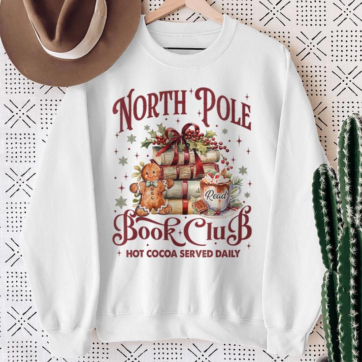North Pole Book Club Sweatshirt Gifts for Old Women