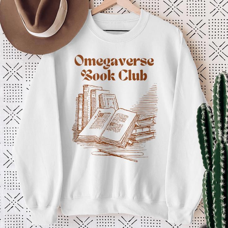 Omegaverse Book Club Reading Alpha Beta Omega Romance Sweatshirt Gifts for Old Women