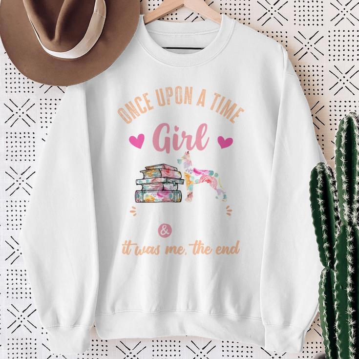 Once Upon a Girl Who Loved Great Danes & Books Sweatshirt Gifts for Old Women Once Upon a Girl Who Loved Great Danes & Books Sweatshirt Gifts for Old Women