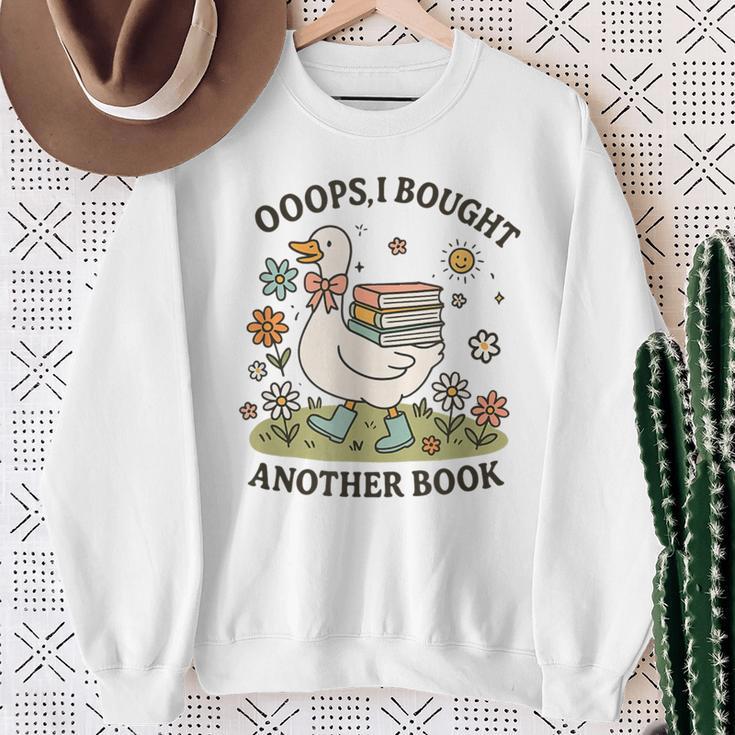 Oops I Got Another Book Goose Reading Humor Sweatshirt Gifts for Old Women