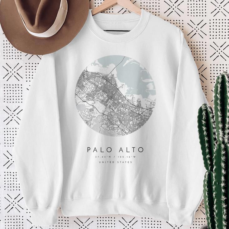 Palo Alto カリフォルニア コーディネート 地図 故郷 スウェットシャツ 年配の女性への贈り物