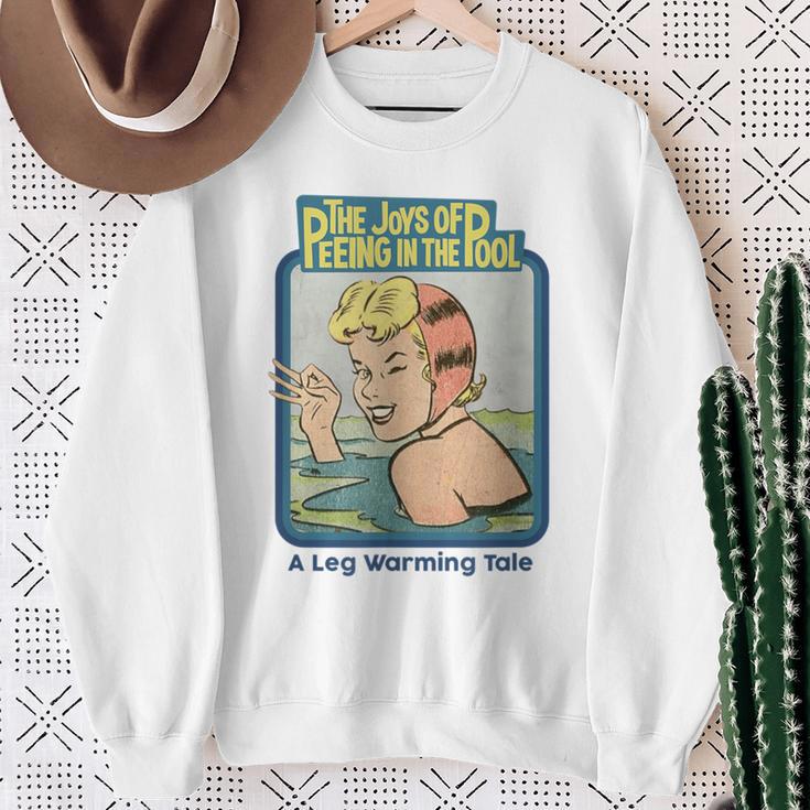Peeing In The Pool Book Cover By Sam Spencer Sweatshirt Gifts for Old Women