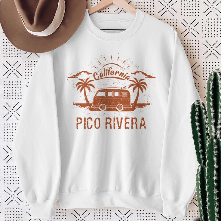 Pico Rivera Ca カリフォルニア レトロ ビンテージ サーフィン ビーチ 長袖tシャツ スウェットシャツ 年配の女性への贈り物