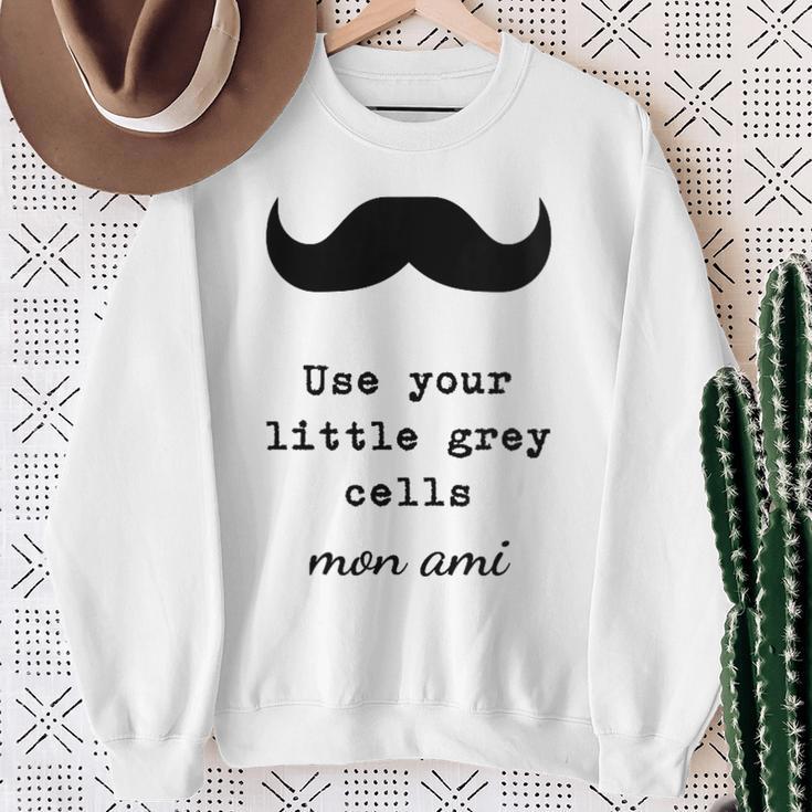 POIROT USE YOUR LITTLE GREY CELLS BOOKS Sweatshirt Gifts for Old Women