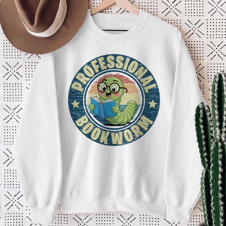 Professional Bookworm Bookish Book Nerd For Women Men Premium Tri-Blend Sweatshirt Gifts for Old Women