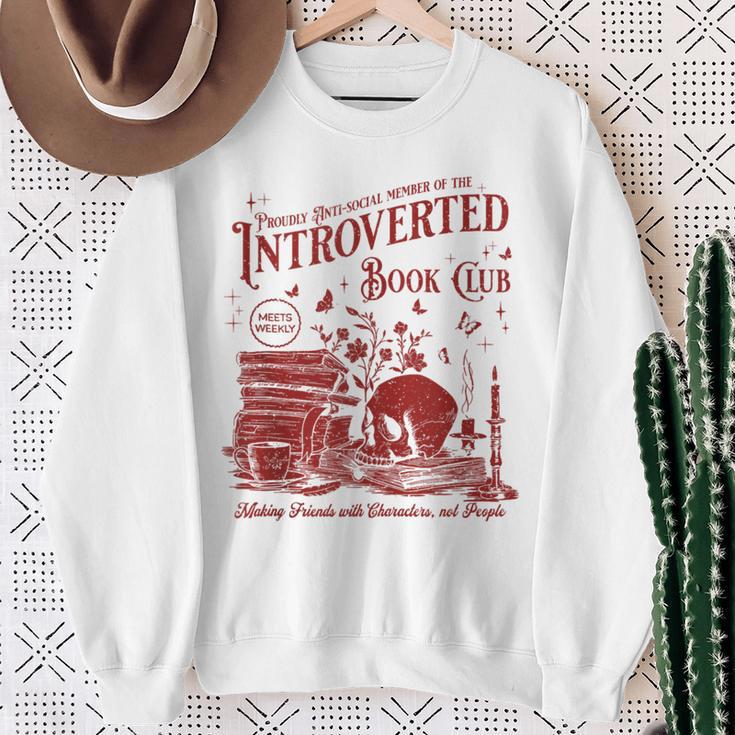Proud Anti Social Member Of Introverted Book Club Sweatshirt Gifts for Old Women