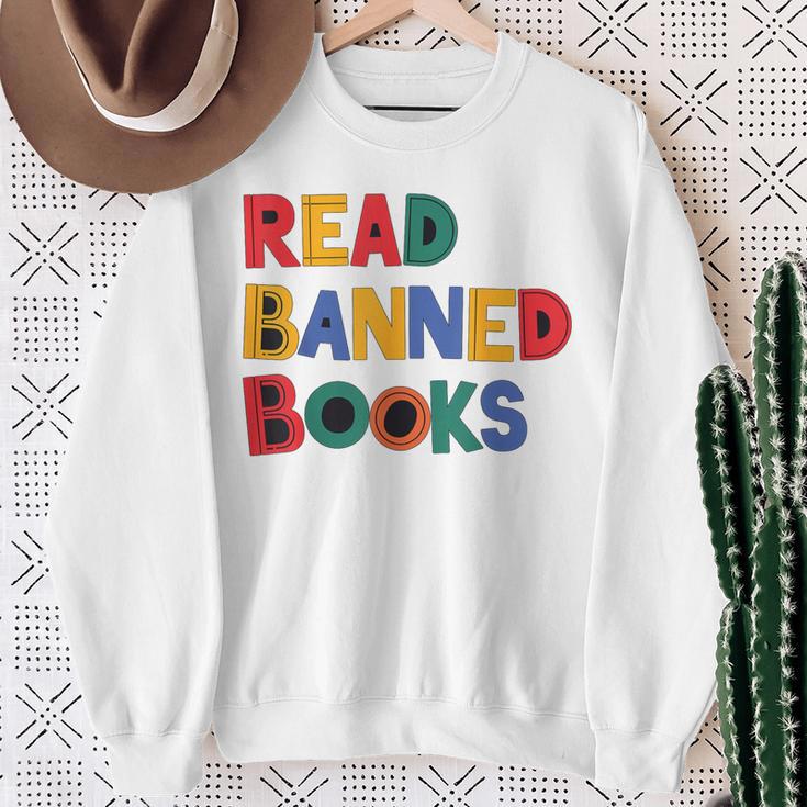 Read Banned Books Sweatshirt Gifts for Old Women