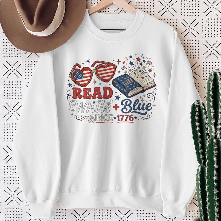 Read Blue Since 1776 Patriotic Book Lovers 4th Of July Sweatshirt Gifts for Old Women Read Blue Since 1776 Patriotic Book Lovers 4th Of July Sweatshirt Gifts for Old Women