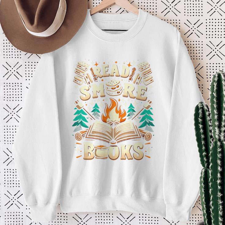 Read More Books Camping Outdoors Travel Campfire Smores Premium Tri-Blend Sweatshirt Gifts for Old Women