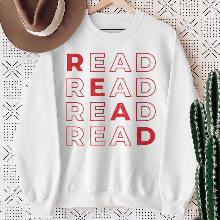 Read Books Library Bookworm Librarian Book Lover Sweatshirt Gifts for Old Women
