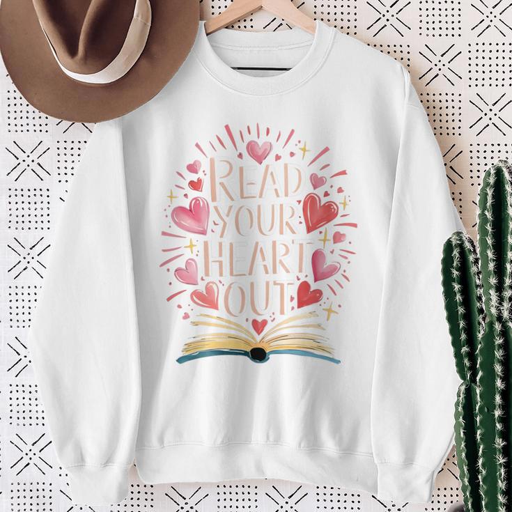 Read Your Heart Out Book Lovers Sweatshirt Gifts for Old Women