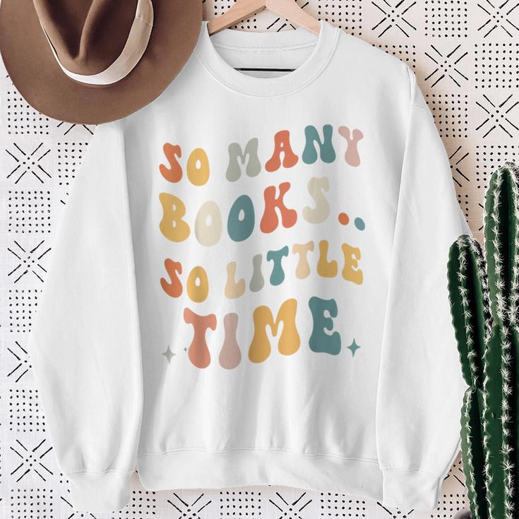 Reader-TShirt So Many Books Little Time Nerd Bookaholic Sweatshirt Gifts for Old Women Reader-TShirt So Many Books Little Time Nerd Bookaholic Sweatshirt Gifts for Old Women
