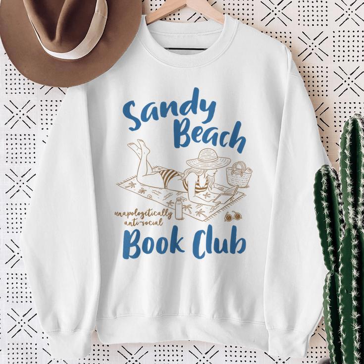 Reading Book Lover Bookish Summer Sandy A Beach Book Club Sweatshirt Gifts for Old Women Reading Book Lover Bookish Summer Sandy A Beach Book Club Sweatshirt Gifts for Old Women