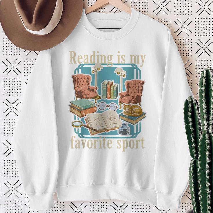 Reading Is My Favorite Sport Vintage Book Lover Cozy Reading Sweatshirt Gifts for Old Women Reading Is My Favorite Sport Vintage Book Lover Cozy Reading Sweatshirt Gifts for Old Women