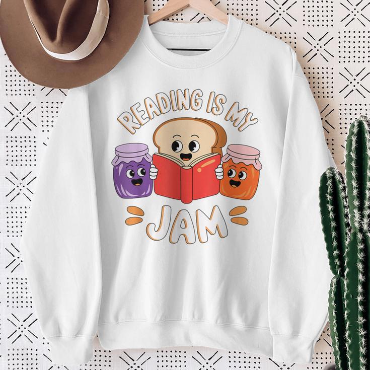 Reading Is My Jam Bookworm Book Librarian Sweatshirt Gifts for Old Women Reading Is My Jam Bookworm Book Librarian Sweatshirt Gifts for Old Women