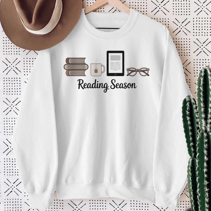 Reading Season Book Lover Librarian Cozy Bookworm Sweatshirt Gifts for Old Women Reading Season Book Lover Librarian Cozy Bookworm Sweatshirt Gifts for Old Women