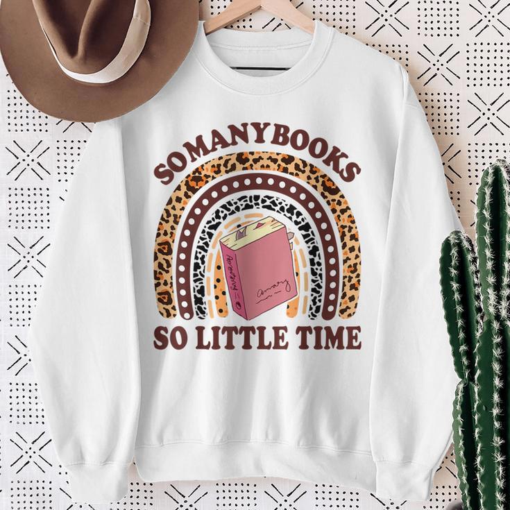 Reading-TShirt So Many Books Little Time Bookworm Teacher Sweatshirt Gifts for Old Women Reading-TShirt So Many Books Little Time Bookworm Teacher Sweatshirt Gifts for Old Women