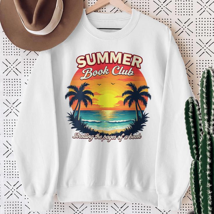 Retro Summer Book Reading Club Sweatshirt Gifts for Old Women Retro Summer Book Reading Club Sweatshirt Gifts for Old Women