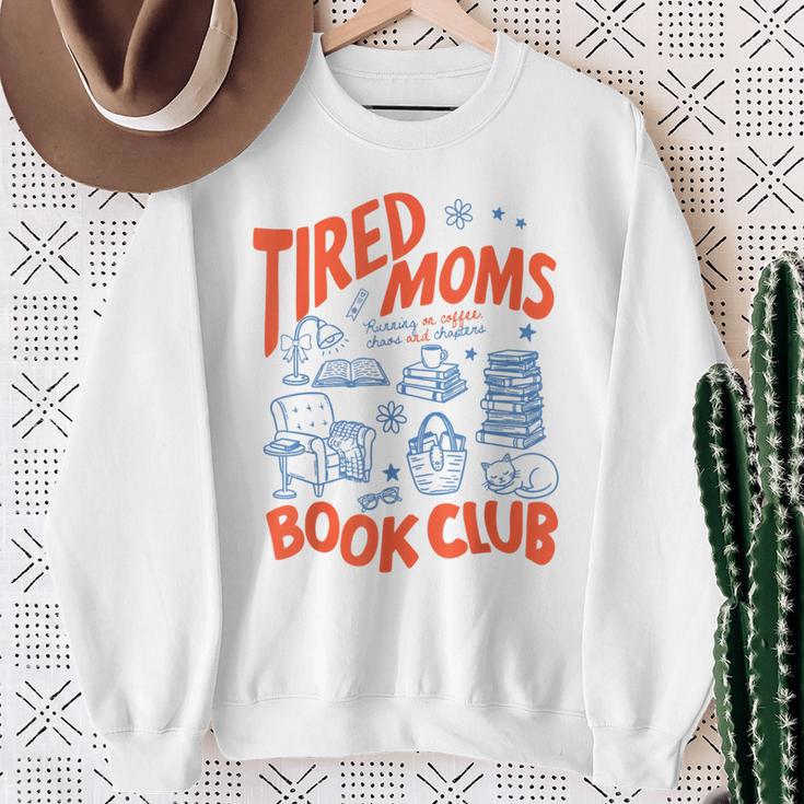 Retro Tired Moms Book Club Women Bookish Sweatshirt Gifts for Old Women Retro Tired Moms Book Club Women Bookish Sweatshirt Gifts for Old Women