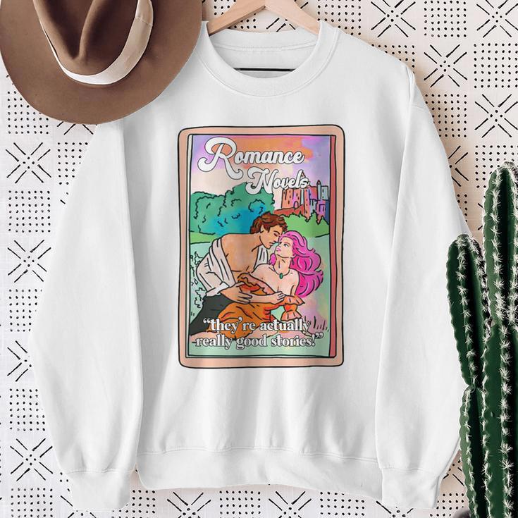 Romance Novels Really Good Stories Tarot Card Book Lover Sweatshirt Gifts for Old Women
