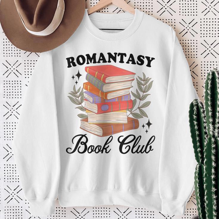 Romantasy Book Club Fantasy Bookish Reading Banned Books Sweatshirt Gifts for Old Women
