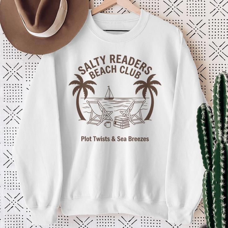 Salty Readers Beach Club Books Plot Twists & Sea Breezes Premium Tri-Blend Sweatshirt Gifts for Old Women Salty Readers Beach Club Books Plot Twists & Sea Breezes Premium Tri-Blend Sweatshirt Gifts for Old Women