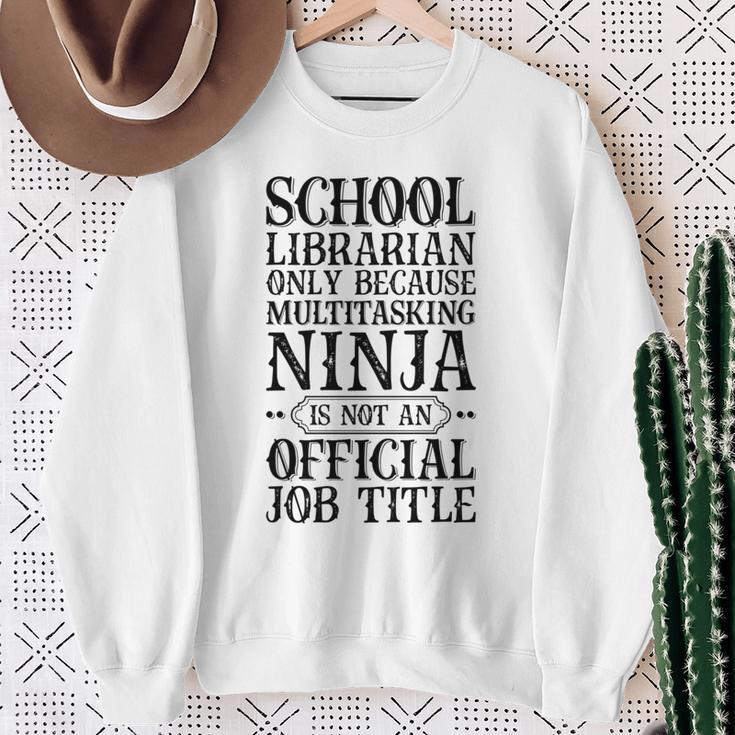School Librarian Only Vintage Library Book Lover Sweatshirt Gifts for Old Women