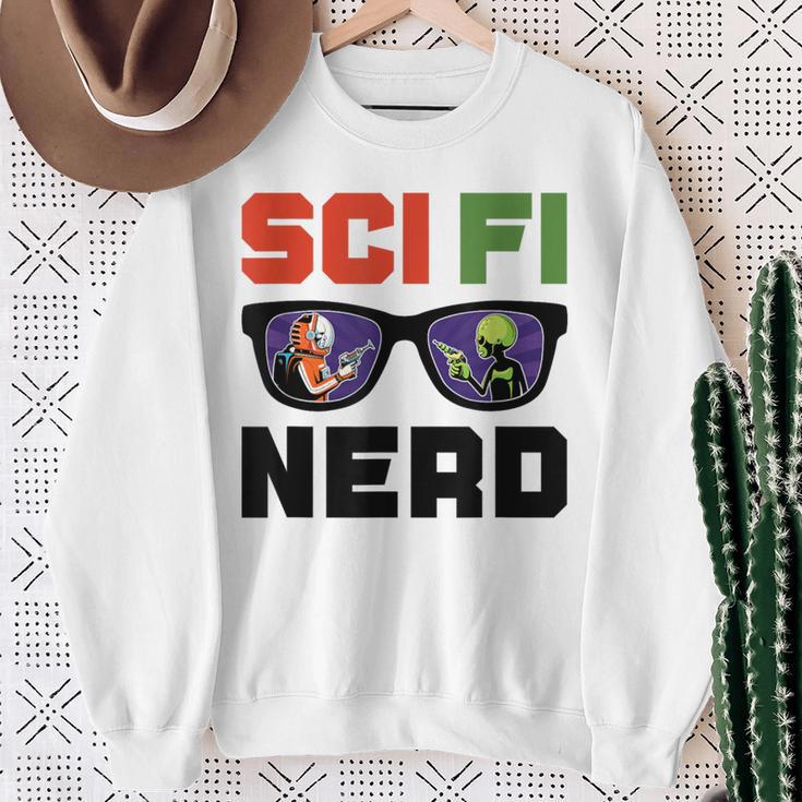 Sci Fi Nerd Science Fiction Book Movie Fan Sweatshirt Gifts for Old Women