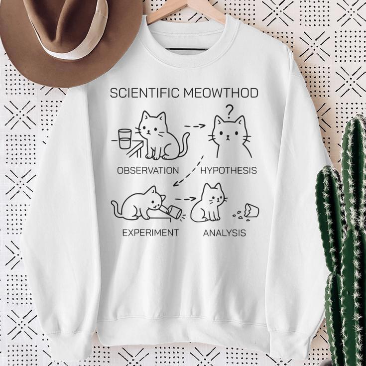 Scientific Meowthod 面白い 科学 猫 先生 生 クール スウェットシャツ 年配の女性への贈り物