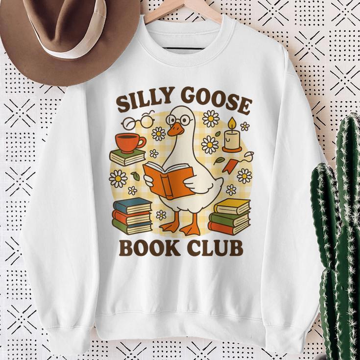 Silly Goose Book Club Cozy Reading Humor Sweatshirt Gifts for Old Women Silly Goose Book Club Cozy Reading Humor Sweatshirt Gifts for Old Women