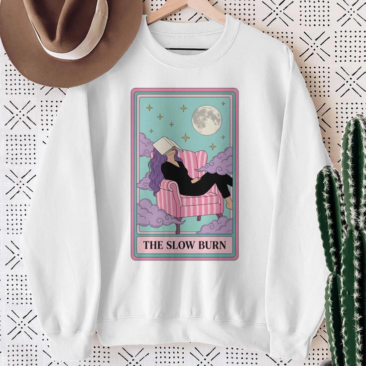 The Slow Burn Tarot Dark Romance Reader Smut Smutty Book Sweatshirt Gifts for Old Women The Slow Burn Tarot Dark Romance Reader Smut Smutty Book Sweatshirt Gifts for Old Women
