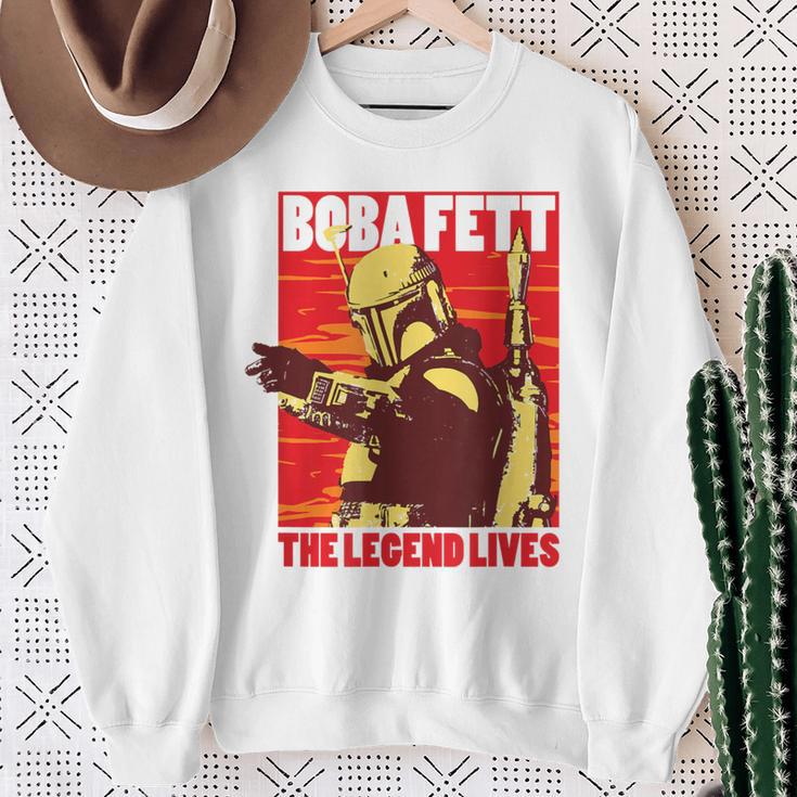 Star Wars The Book Of Boba Fett The Legend Lives Poster V-2 Sweatshirt Gifts for Old Women