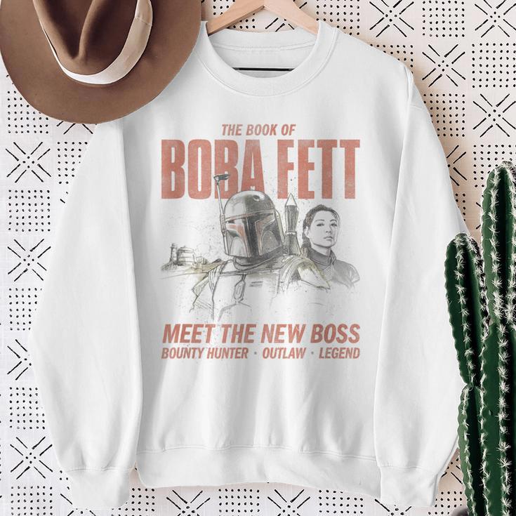 Star Wars The Book Of Boba Fett Meet The New Boss Sketch Sweatshirt Gifts for Old Women