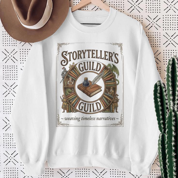 Storyteller's Guild For Book Lovers Sweatshirt Gifts for Old Women