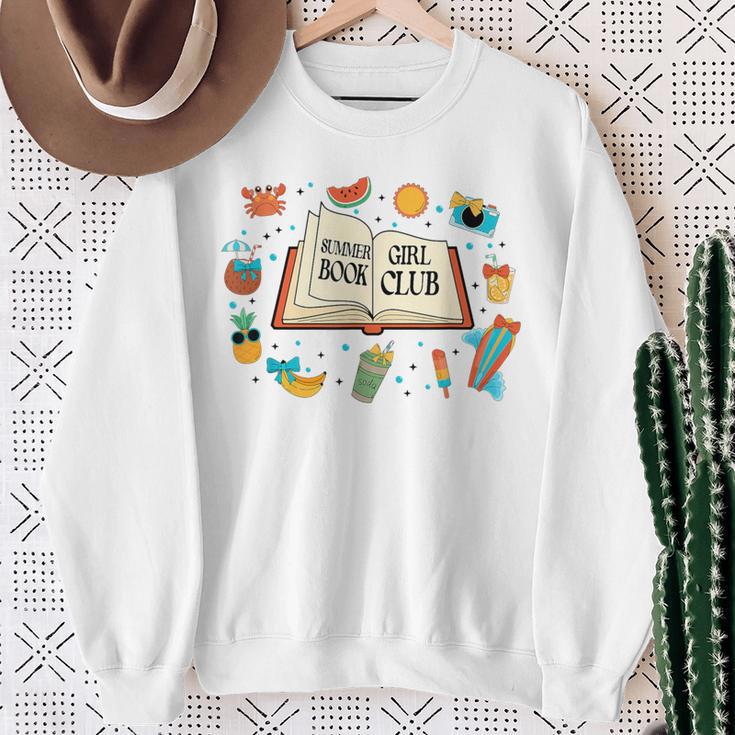 Summer Girl Book Club Beach Vacation For Book Lovers Sweatshirt Gifts for Old Women Summer Girl Book Club Beach Vacation For Book Lovers Sweatshirt Gifts for Old Women