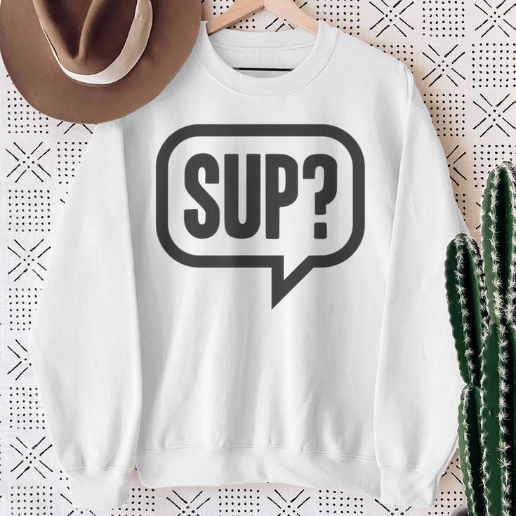 Sup どうしたの？ワザップワサップ What's Up スウェットシャツ 年配の女性への贈り物