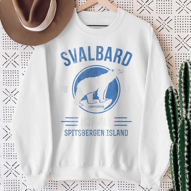 Svalbardpitzbergen ホッキョクグマ ロングイヤービーン ノルウェー ホッキョクグマ スウェットシャツ 年配の女性への贈り物