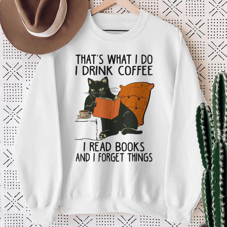 That's What I Do I Read Books I Drink Coffee I Know Things Sweatshirt Gifts for Old Women