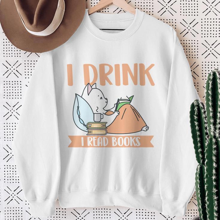 That's What I Do I Read Books Drink Coffee And Know Things Sweatshirt Gifts for Old Women