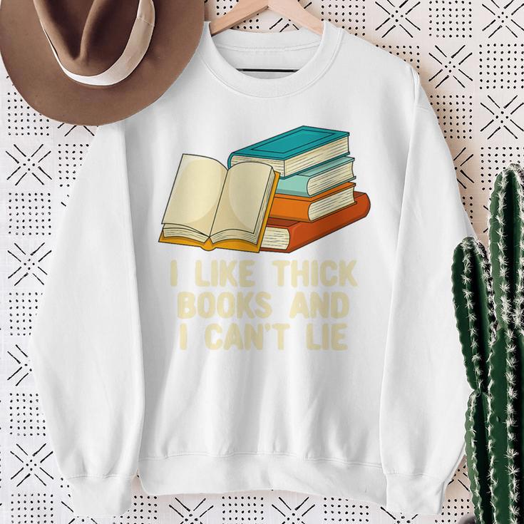Like Thick Books Cant Lie Happiness Reading Positive Premium Tri-Blend Sweatshirt Gifts for Old Women