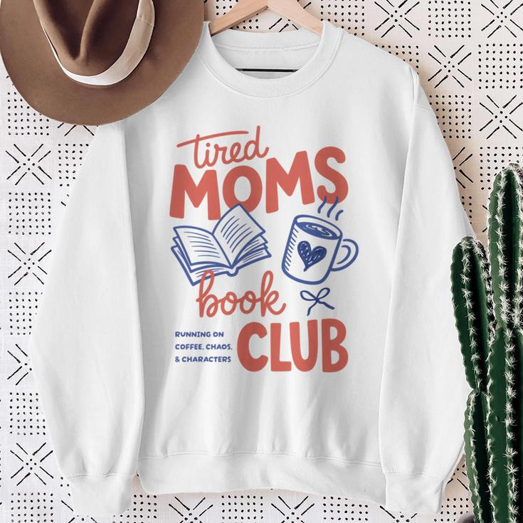 Tired Moms Book Club Mother’s Day Trendy Reading Lover Comfort Colors Crop Top Sweatshirt Gifts for Old Women