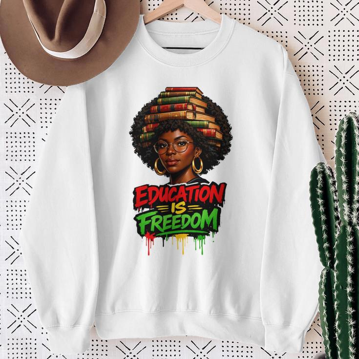 History Education Is Freedom Books Teacher Women Girls Sweatshirt Gifts for Old Women History Education Is Freedom Books Teacher Women Girls Sweatshirt Gifts for Old Women