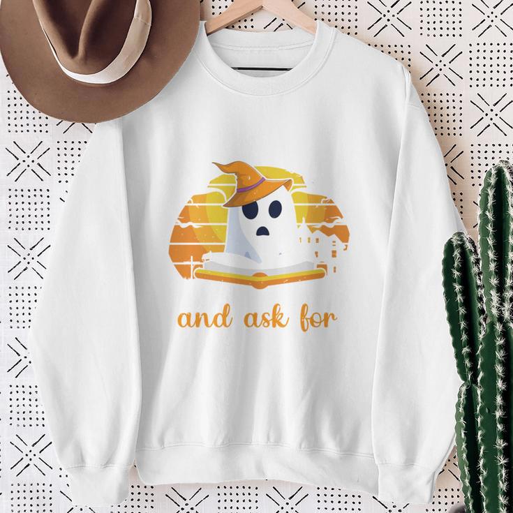 Trick Or Treating Ask For Books Halloween Book Lover Reading Sweatshirt Gifts for Old Women Trick Or Treating Ask For Books Halloween Book Lover Reading Sweatshirt Gifts for Old Women