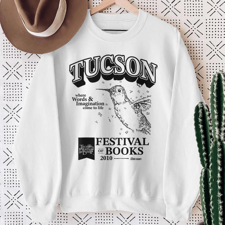 Tucson Festival Of Books TFOB 2010 Hummingbird Mascot Sweatshirt Gifts for Old Women