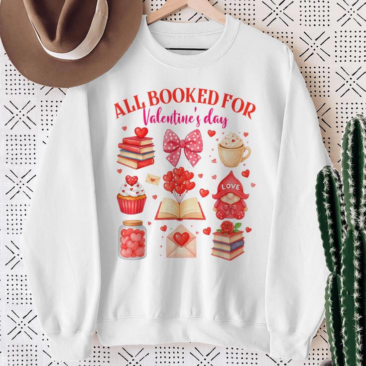 Valentines Reading Book Lover All Booked For Valentine's Day Sweatshirt Gifts for Old Women Valentines Reading Book Lover All Booked For Valentine's Day Sweatshirt Gifts for Old Women