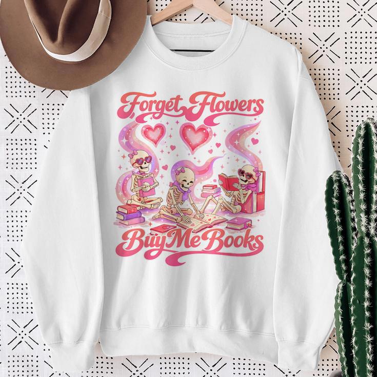 Valentines XOXO Book Lover Forgets Flowers Buys Me Books Sweatshirt Gifts for Old Women