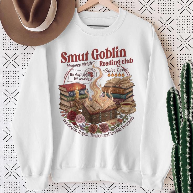 Vintage Smut Goblin Dark Romance Bookish Book Lover Sweatshirt Gifts for Old Women